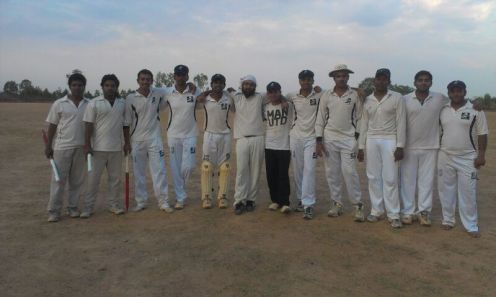 (L to R): Gautam R, Gaurav, Goutham, Badri, Muthu (WK)(VC), Jugpreet, Sumit, Yugank, Kaustubh (C), Gokul, Triya, Bhargav