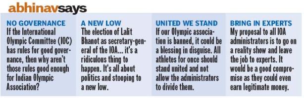 Bindra's recommendations to IOA