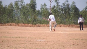 Srikant was out bowled as the ball rolled off his body on the stumps