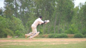 IDM Cricketers' Sudhanshu seen in action. © The CouchExpert