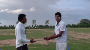 Vikas with the Man of the Match award.  © The CouchExpert