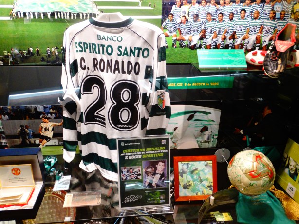Cristiano Ronaldo played 25 games for Sporting CP, and wore the Number 28 Jersey